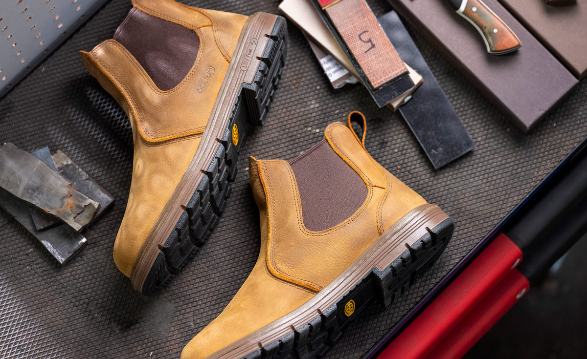 Keen Men's San Jose Chelsea 90° Heel Boot (Soft Toe) | Belgian/Gum