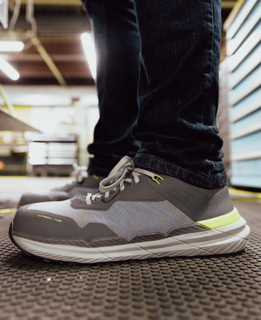 Keen Men's Speedworks ESD Work Sneaker (Carbon Toe) | Steel Grey/Vintage Indigo