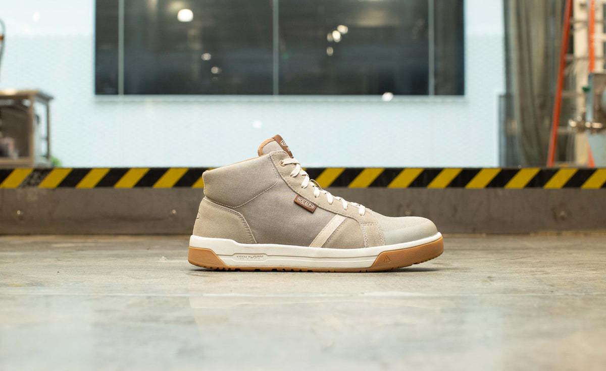 Keen Men's Kenton Mid Work Shoe (Carbon Toe) | Brindle/Gum