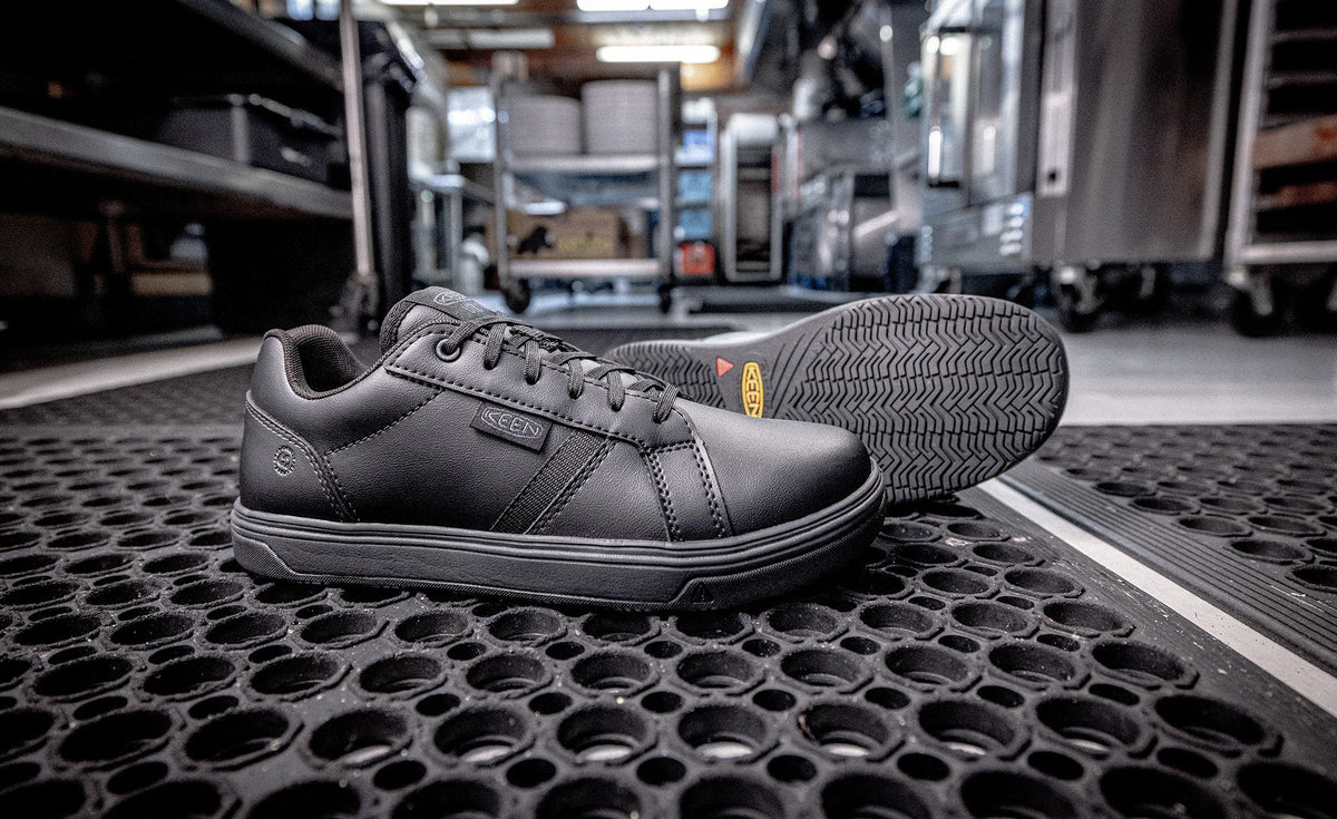Keen Men's Kenton WTX Work Shoe (Soft Toe) | Black/Black