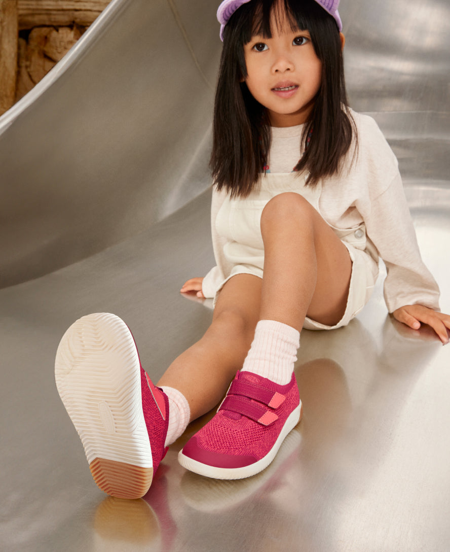 Keen Little Kids' KNX Knit Double Strap | Black/Evening Primrose