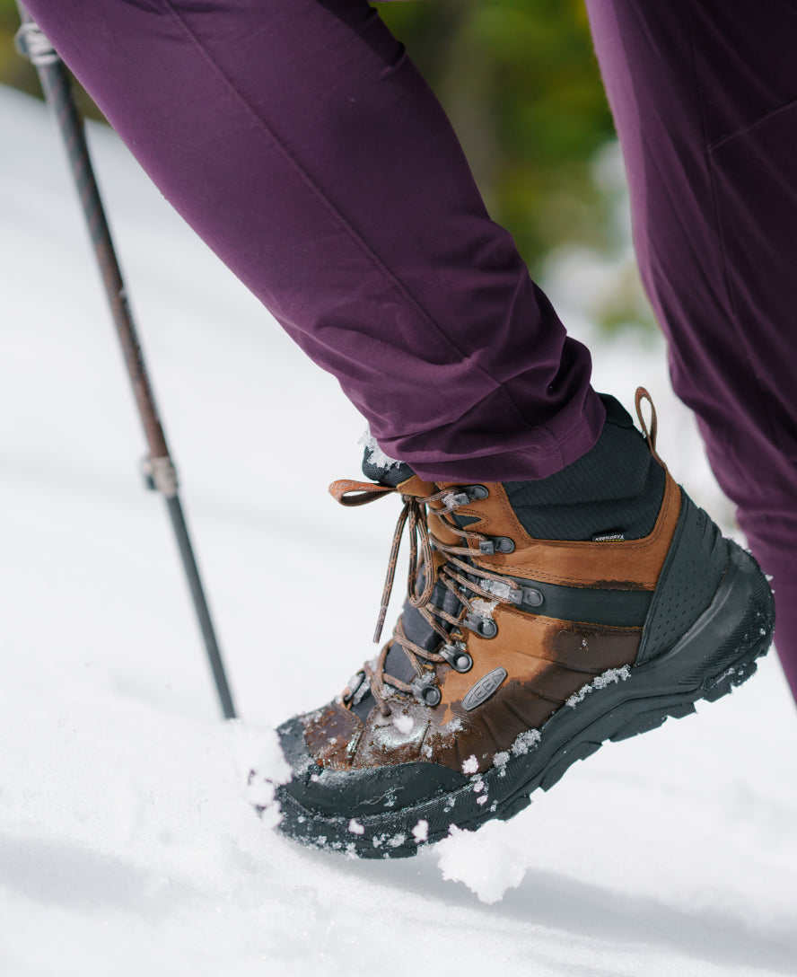Keen Men's Revel IV Polar Waterproof Boot | Bison/Orange Pepper