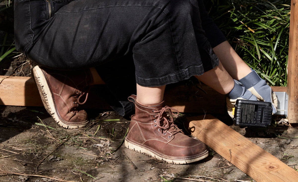 Keen Women's San Jose 6" Boot (Soft Toe) | Gingerbread/Off White