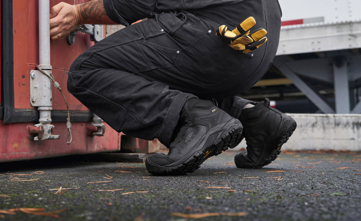 Keen Men's Reno Waterproof Mid (Soft Toe) | Black/Black