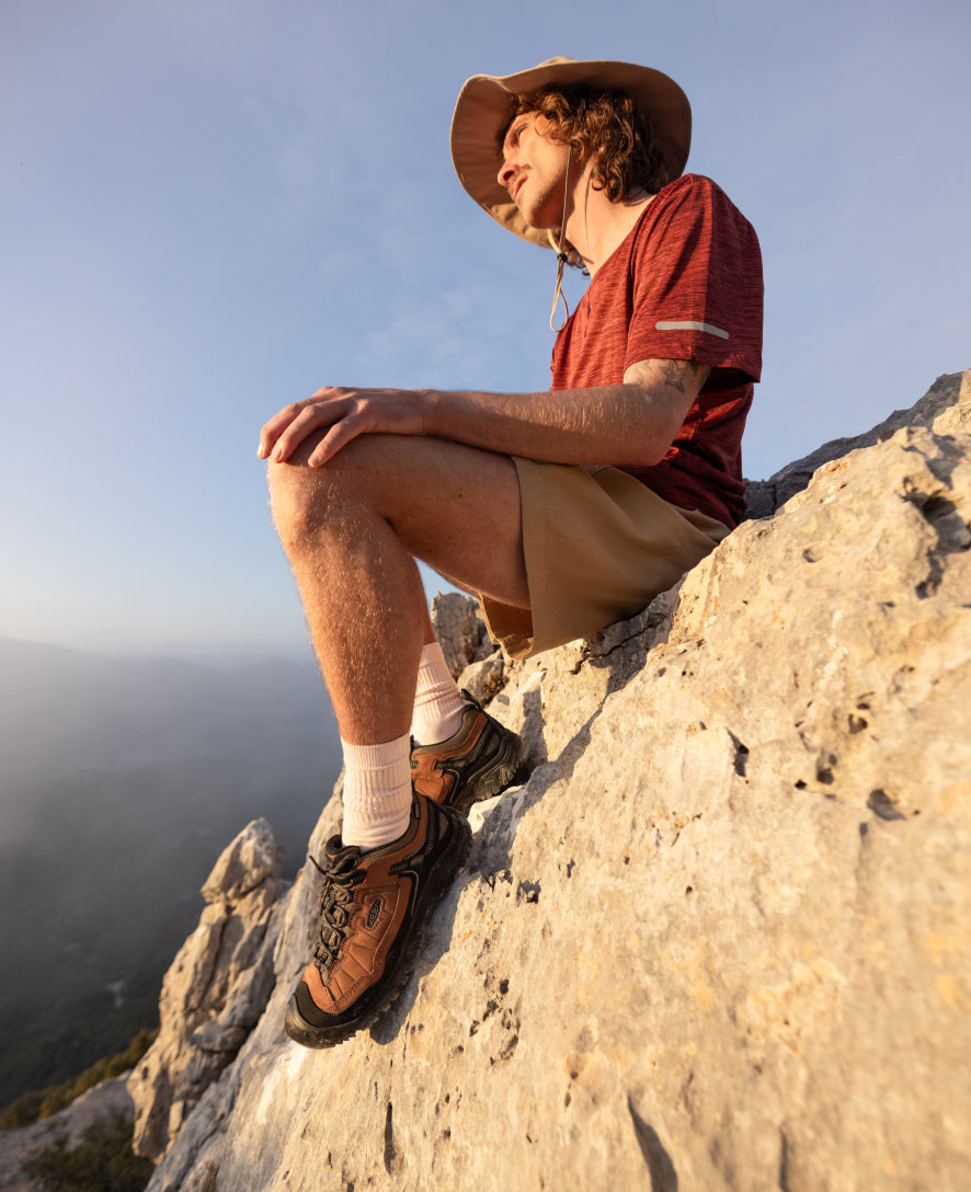 Keen Men's Targhee IV Wide Waterproof Hiking Shoe | Bison/Black