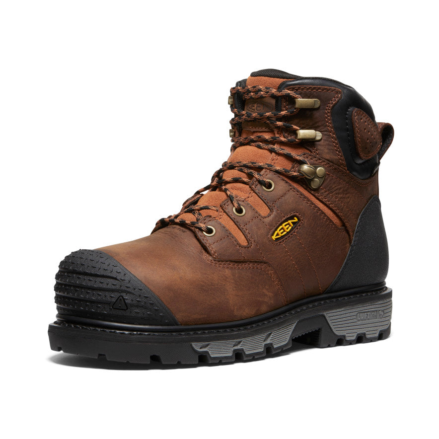 Keen Men's Camden 6" Waterproof Boot INT MET (Carbon Toe) | Leather Brown/Black