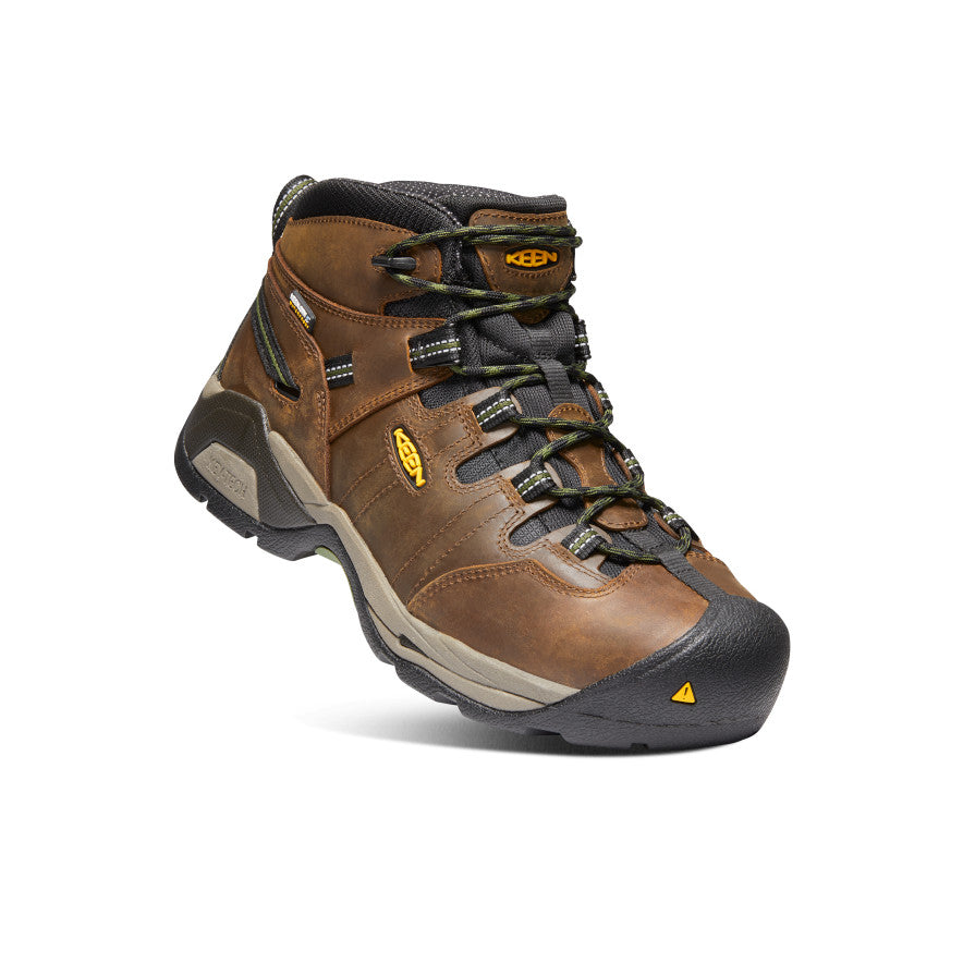 Keen Men's Detroit XT Waterproof Boot (Steel Toe) | Cascade Brown/Bronze Green