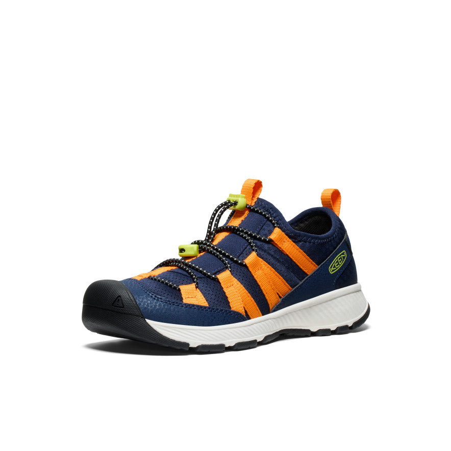 Keen Big Kids' Motozoa Sneaker | Naval Academy/Bright Marigold