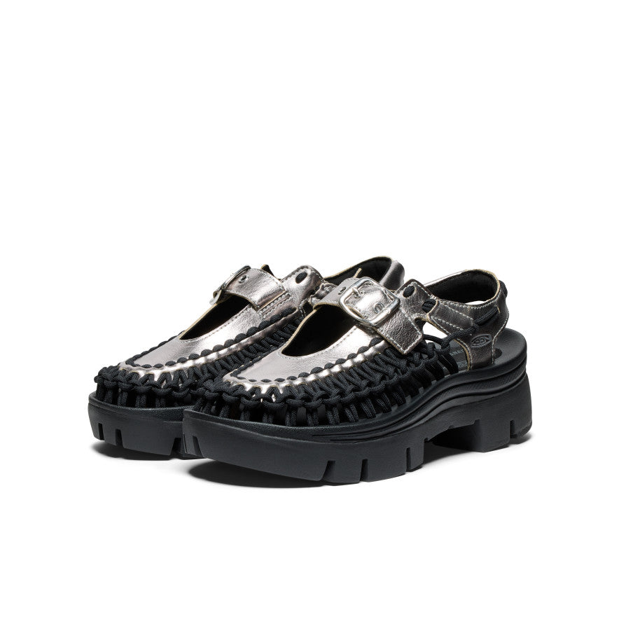 Keen All Gender UNEEK PLT Mary Jane Sneaker | Silver/Black