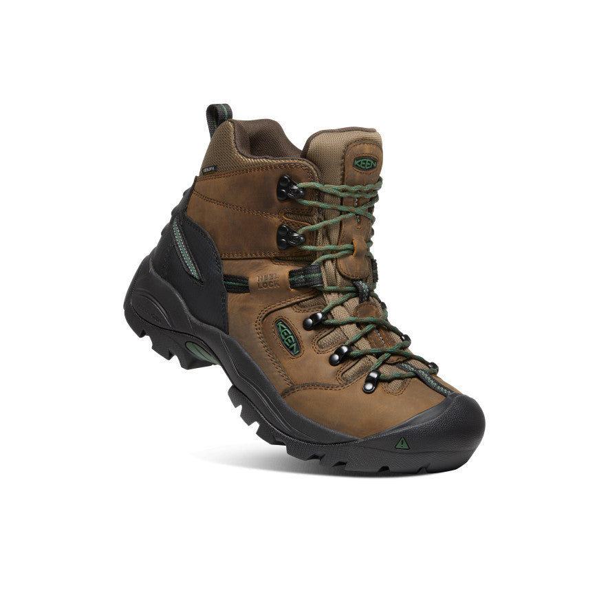 Keen Men's Pittsburgh Energy 6" Waterproof Boot (Soft Toe) | Cascade Brown/Greener Pastures
