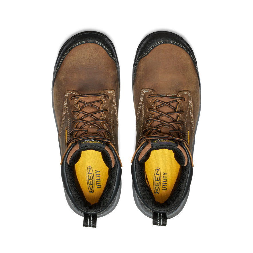 Keen Men's Evanston 6" ESD Boot (Carbon Toe) | Bison/Black