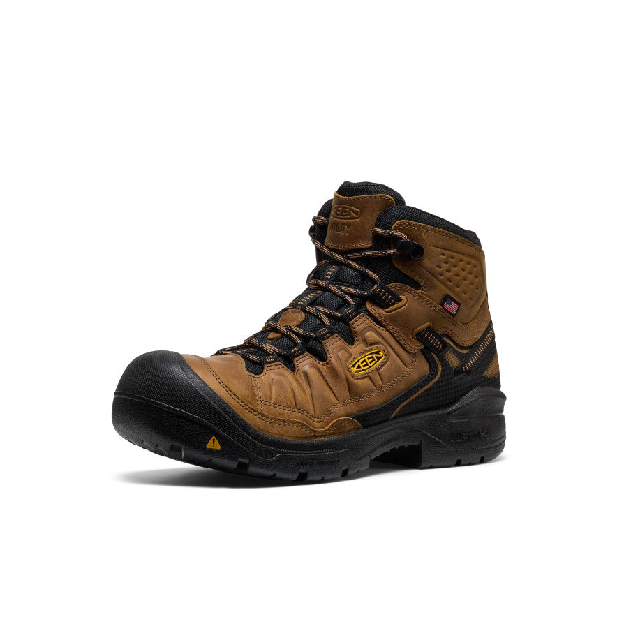 Keen Men's Targhee IV Waterproof Work Boot (Soft Toe) | Belgian/Black