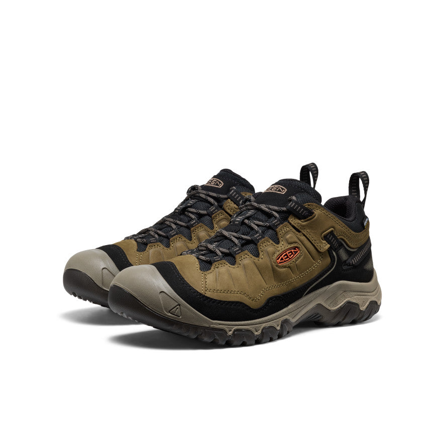 Keen Men's Targhee IV Waterproof Hiking Shoe | Dark Olive/Gold Flame