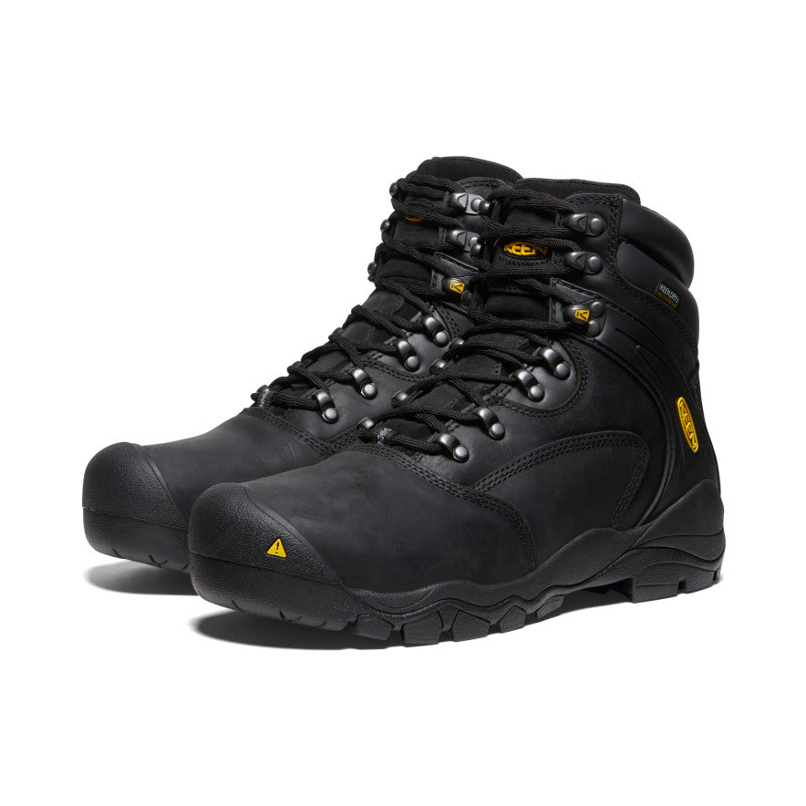Keen Men's Louisville 6" Waterproof Boot (Steel Toe) | Black