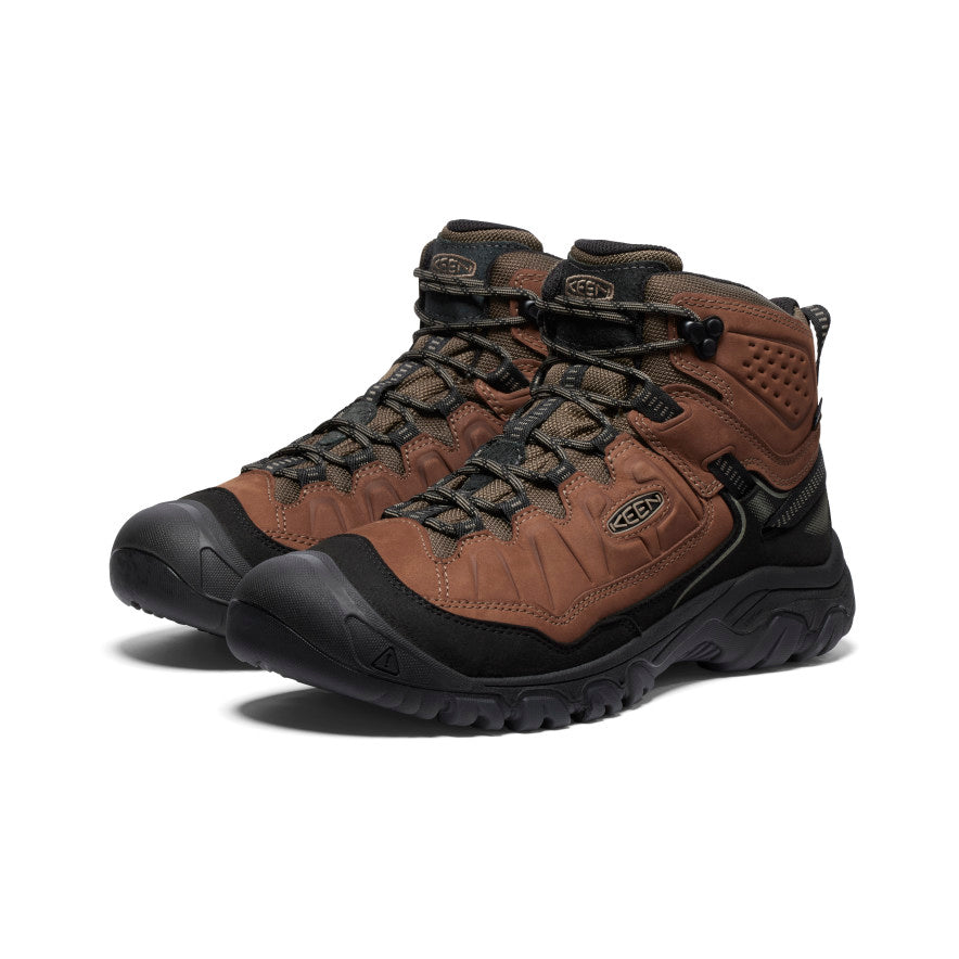 Keen Men's Targhee IV Wide Waterproof Hiking Boot | Bison/Black