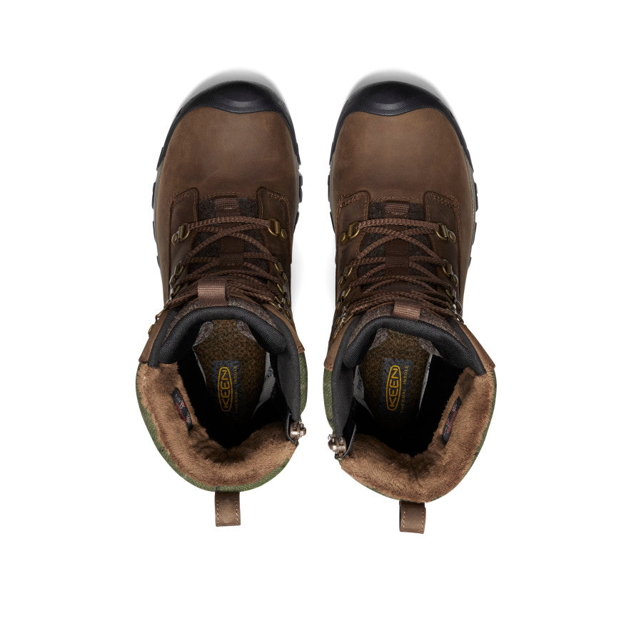 Keen Women's Greta Tall Waterproof Boot | Dark Earth/Green Plaid