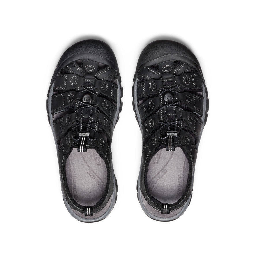 Keen Men's Newport Leather Sandal | Black/Steel Grey