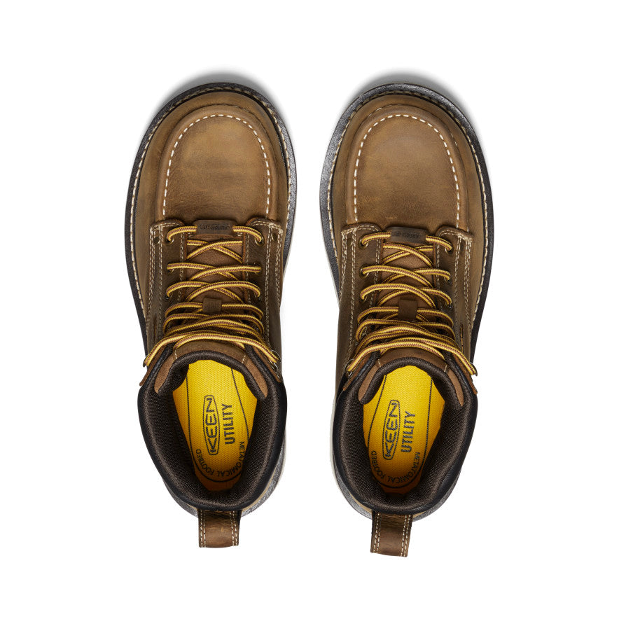 Keen Men's Cincinnati 6" Waterproof 90° Heel Boot (Carbon Toe) | Belgian/Sandshell