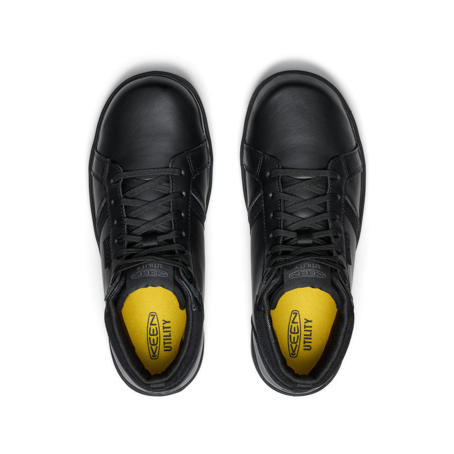 Keen Men's PTC Kenton Mid Work Shoe (Soft Toe) | Black/Black
