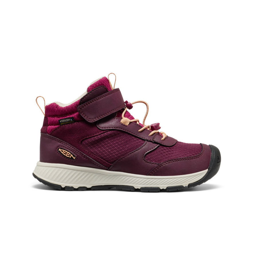 Keen Big Kids' Skua Waterproof Boot | Fig/Peach Fuzz