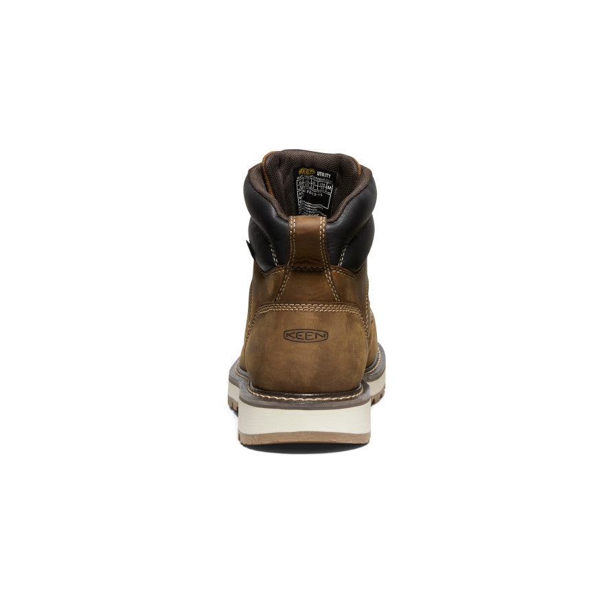 Keen Men's Cincinnati 6" Waterproof 90° Heel Boot (Carbon Toe) | Belgian/Sandshell