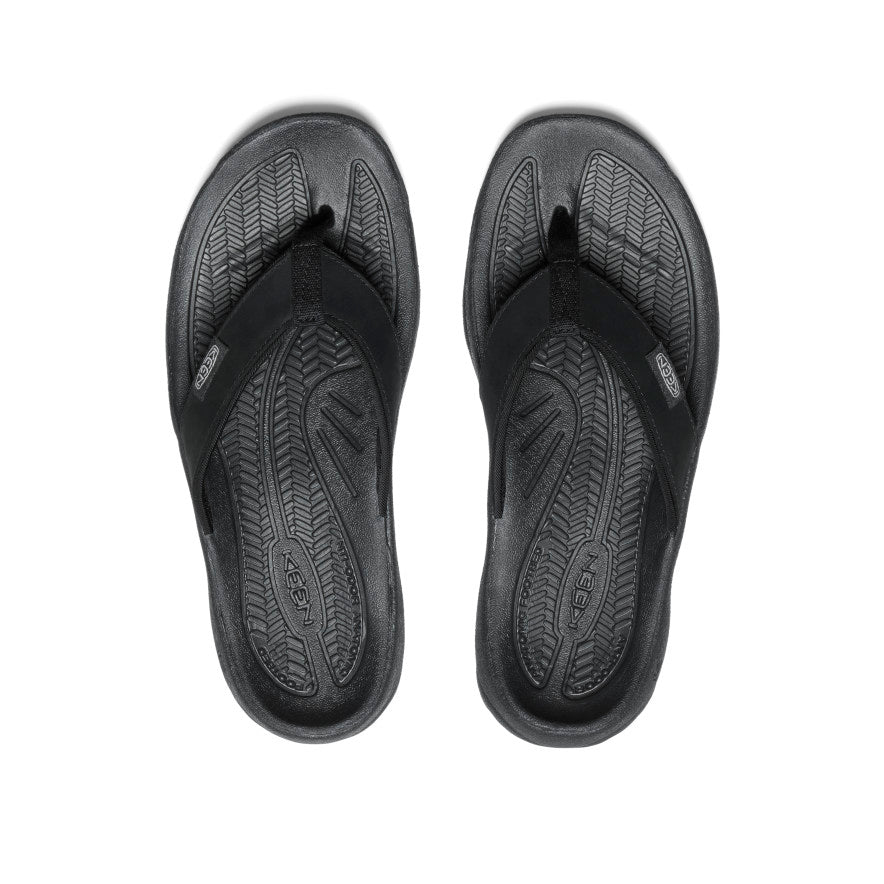 Keen Women's Kona Leather Flip-Flop | Black/Vapor