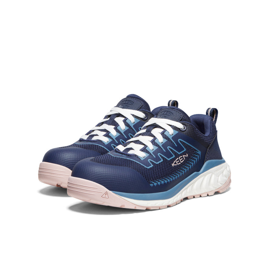 Keen Women's Arvada Work Sneaker (Carbon Toe) | Naval Academy/Peach Whip