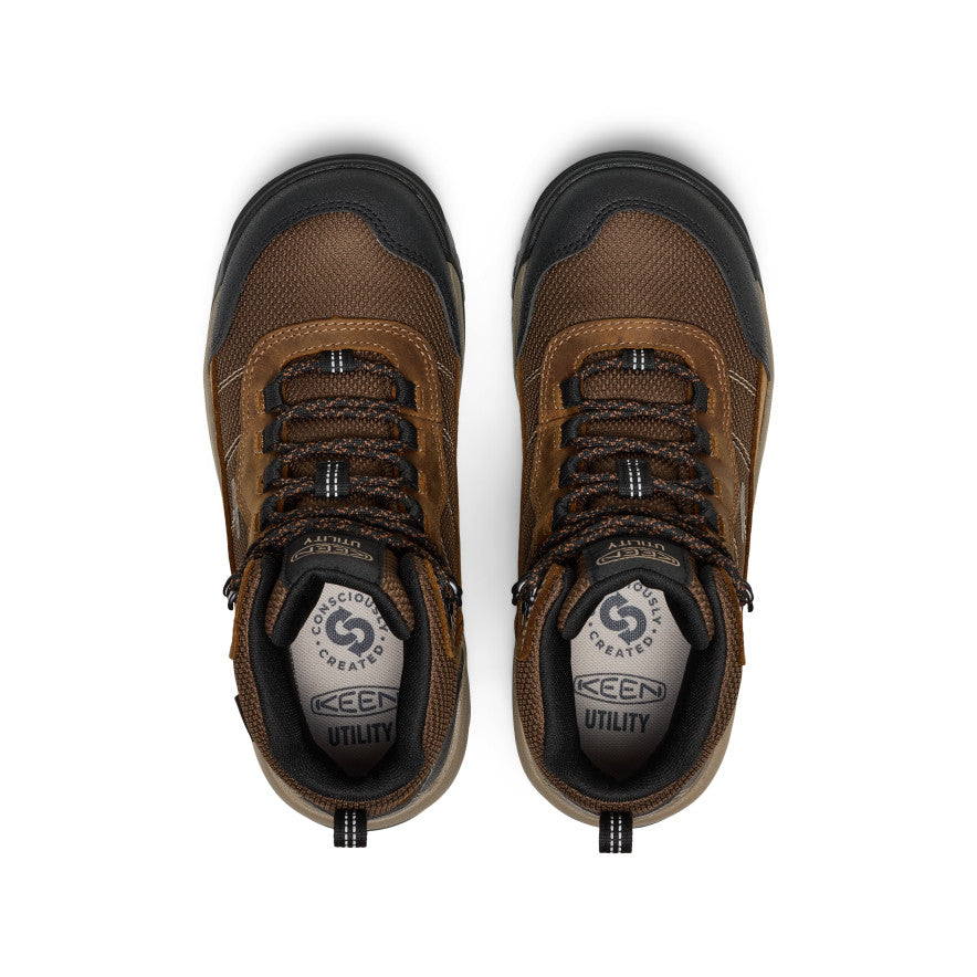 Keen Women's Skokie Waterproof Work Boot (Soft Toe) | Bison/Black