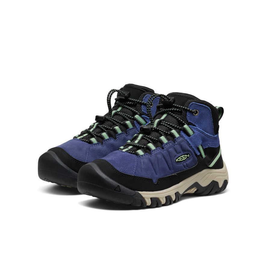Keen Big Kids' Targhee IV Waterproof Hiking Boot | Skipper Blue/Hemlock