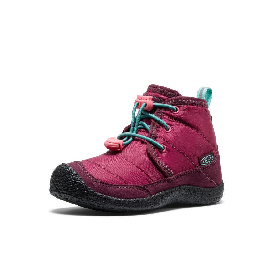 Keen Little Kids' Howser II Waterproof Chukka | Beaujolais/Pool Blue