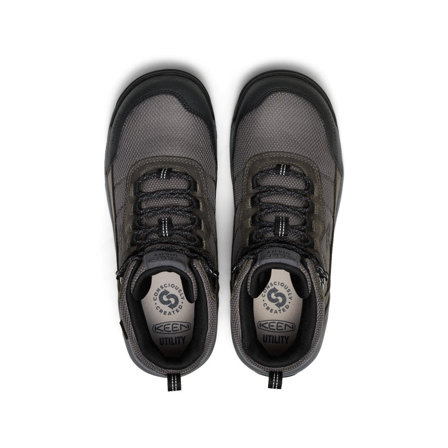 Keen Men's Skokie Waterproof Work Boot (Carbon Toe) | Magnet/Black