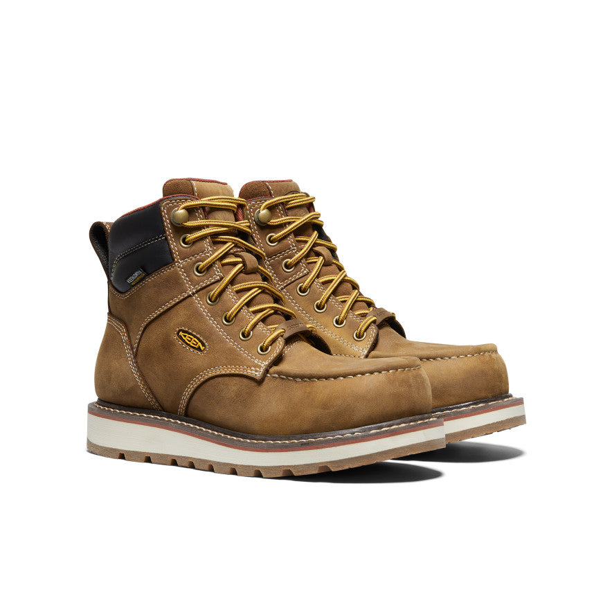 Keen Women's Cincinnati 6" Waterproof Boot (Carbon Toe) | Belgian/Sandshell