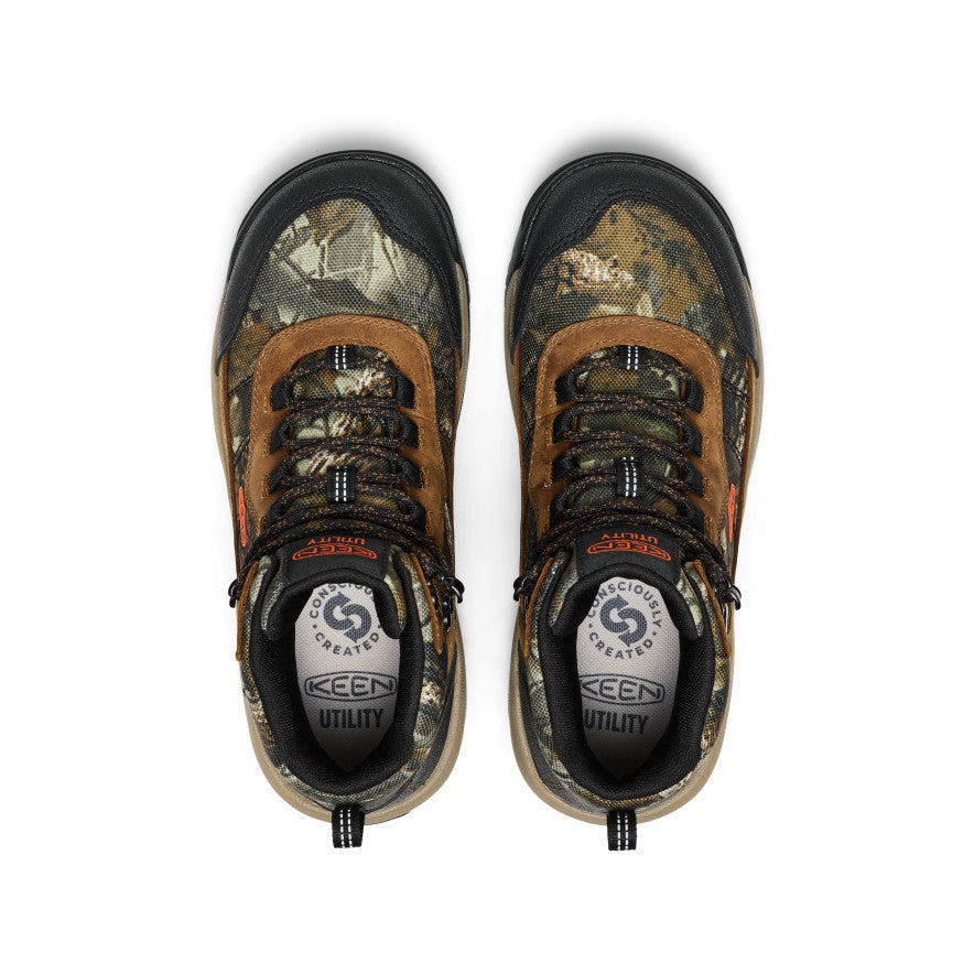 Keen Women's Skokie Waterproof Work Boot (Soft Toe) | Camo/Black
