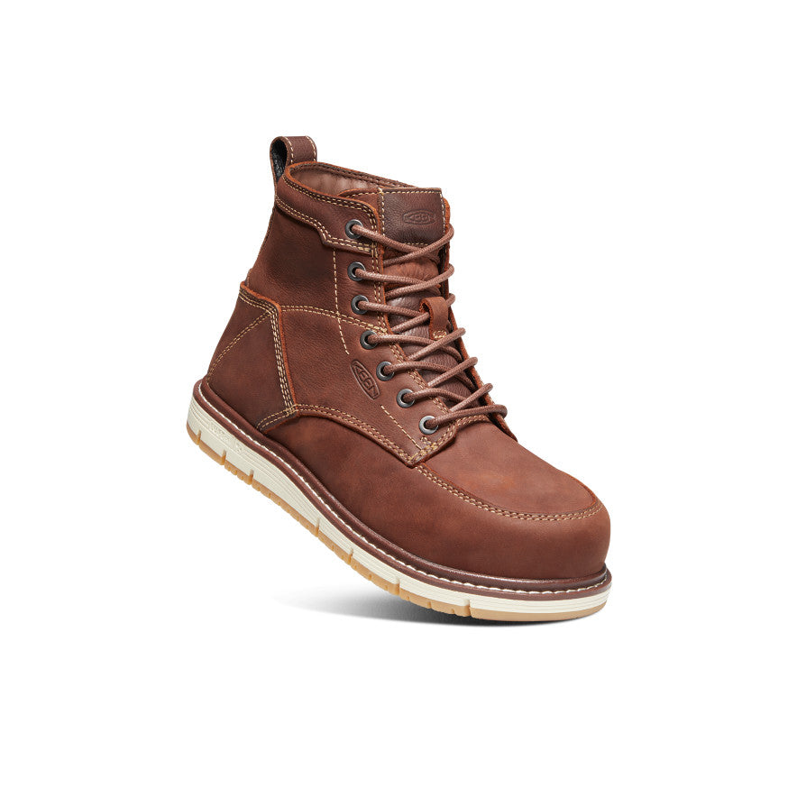 Keen Women's San Jose 6" Boot (Aluminum Toe) | Gingerbread/Gum