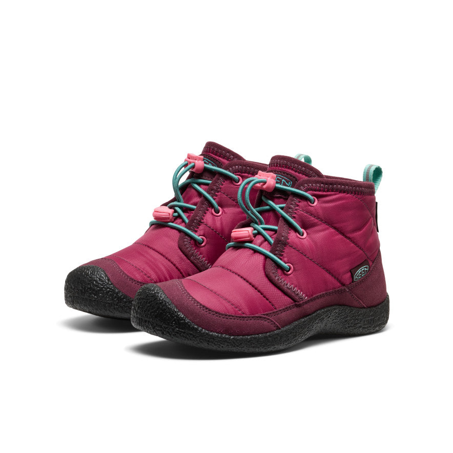 Keen Big Kids' Howser II Waterproof Chukka | Beaujolais/Pool Blue