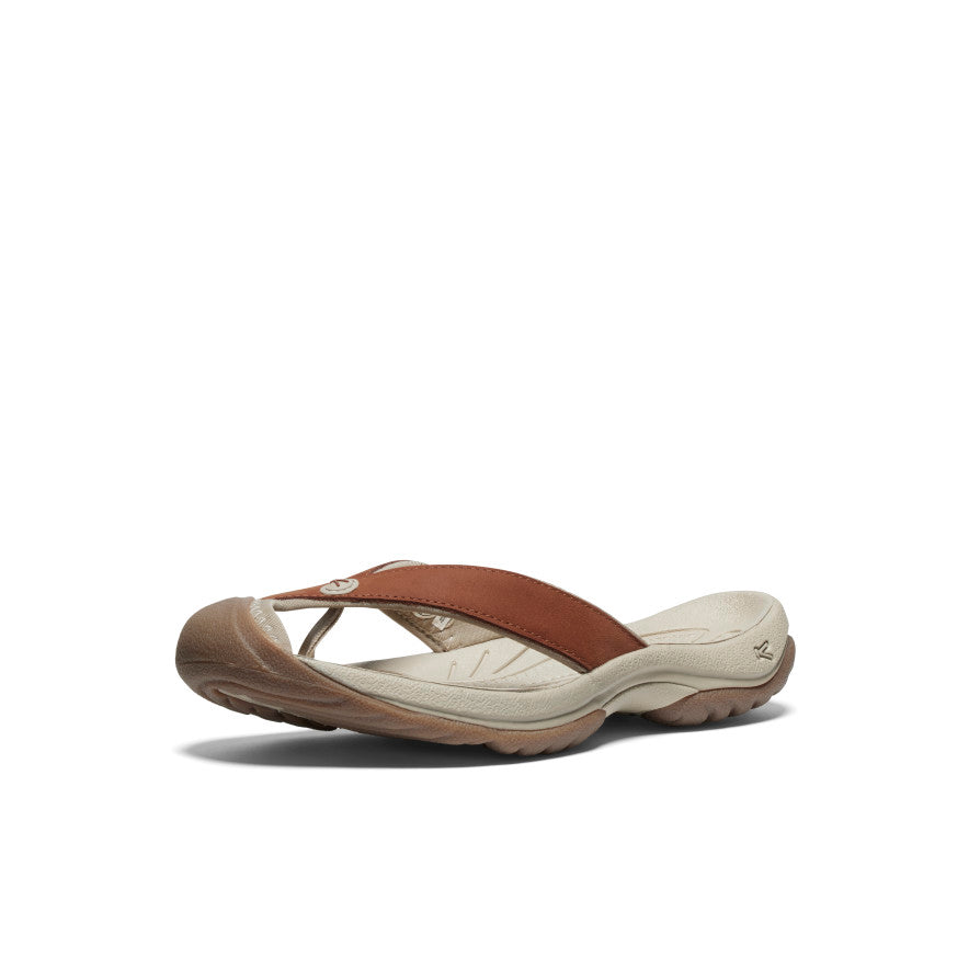 Keen Women's Waimea Leather Flip-Flop | Sorrel Horse/Plaza Taupe