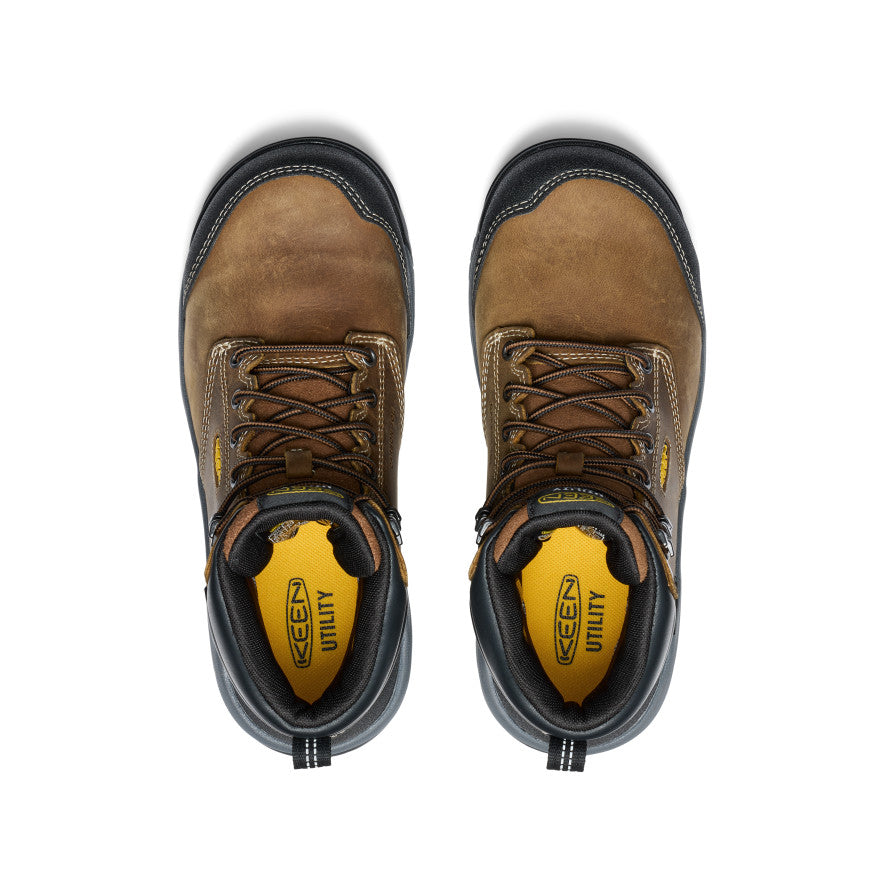 Keen Women's Evanston 6" Waterproof Boot INT MET (Carbon Toe) | Bison/Black