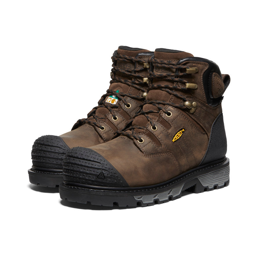 Keen Men's CSA Camden 6" Waterproof Boot (Carbon Toe) | Dark Earth/Black