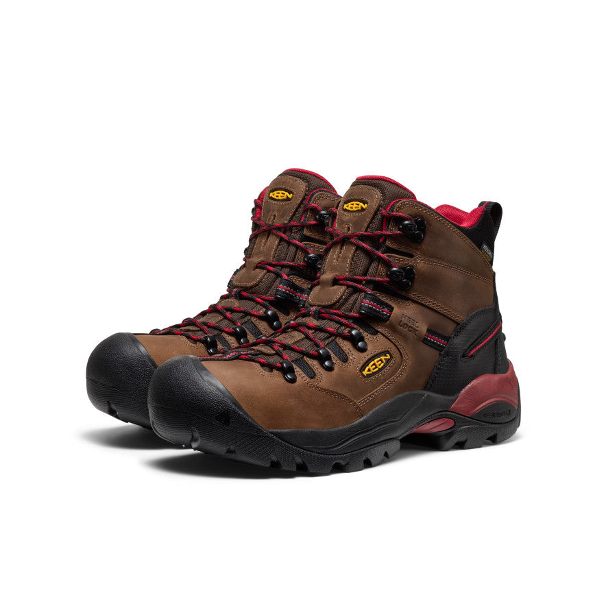 Keen Men's Pittsburgh Energy 6" Waterproof Boot (Carbon Toe) | Bison/Black