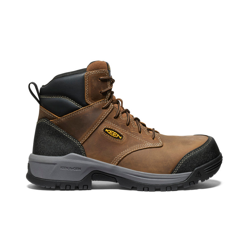 Keen Men's Evanston 6" ESD Boot (Carbon Toe) | Bison/Black