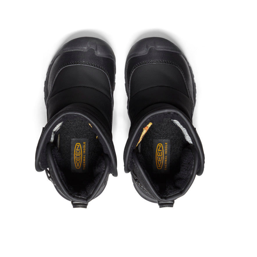 Keen Little Kids' Puffrider Waterproof Winter Boot | Black/Steel Grey