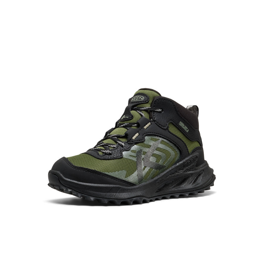 Keen Big Kids' Zionic Waterproof Boot | Black/Bronze Green