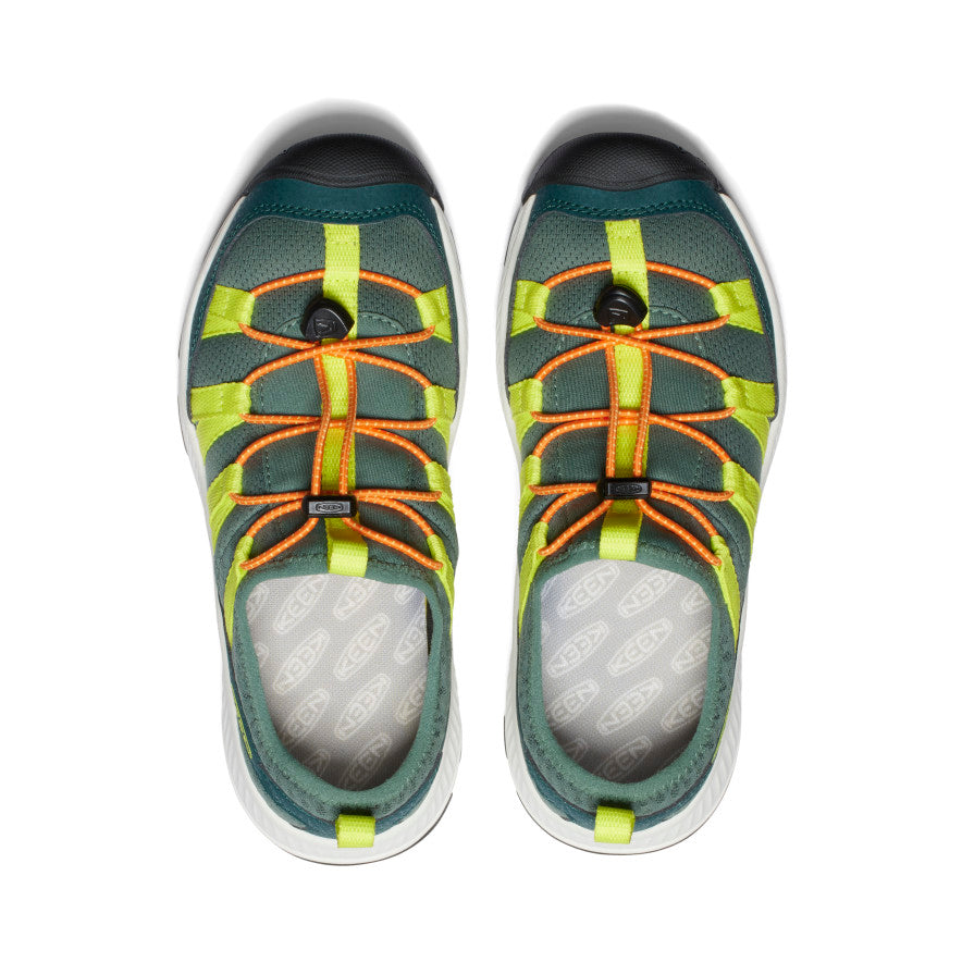 Keen Big Kids' Motozoa Sneaker | Sea Moss/Scarlet Ibis