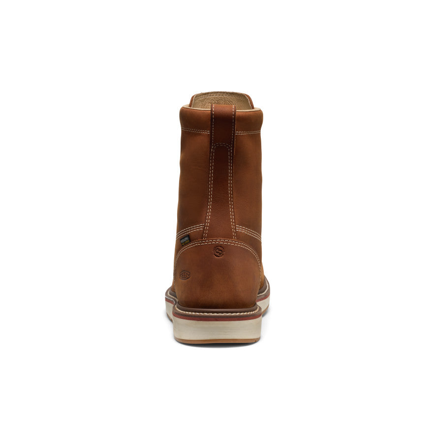 Keen Men's Liberty 8" Waterproof Boot (Soft Toe) | Leather Brown/Birch