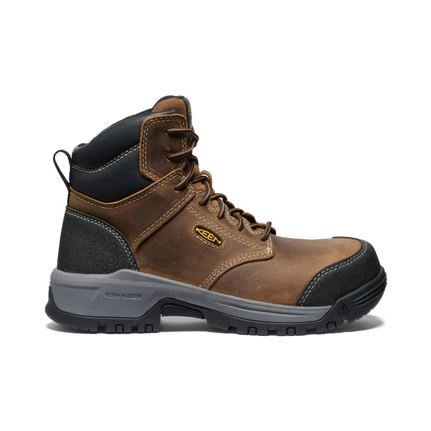 Keen Women's Evanston 6" ESD Boot (Carbon Toe) | Bison/Black