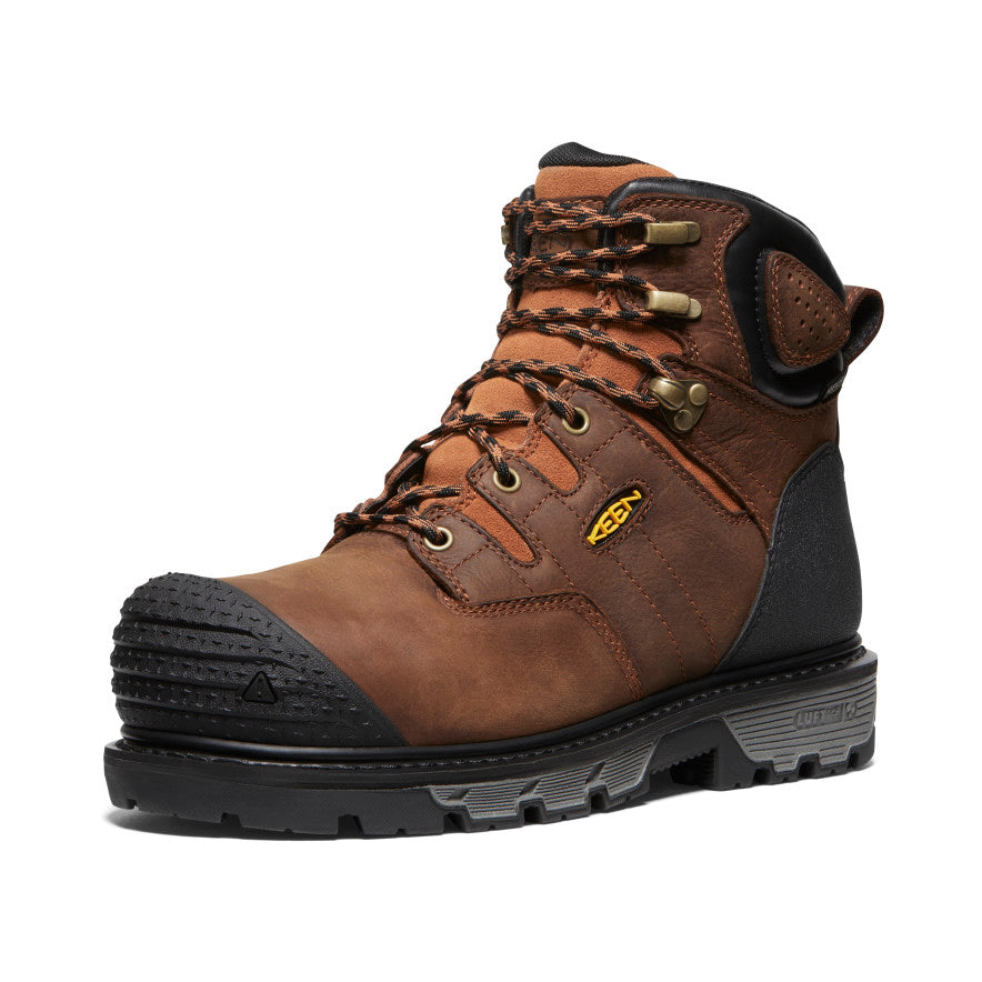 Keen Men's Camden 6" Waterproof Boot (Carbon Toe) | Leather Brown/Black