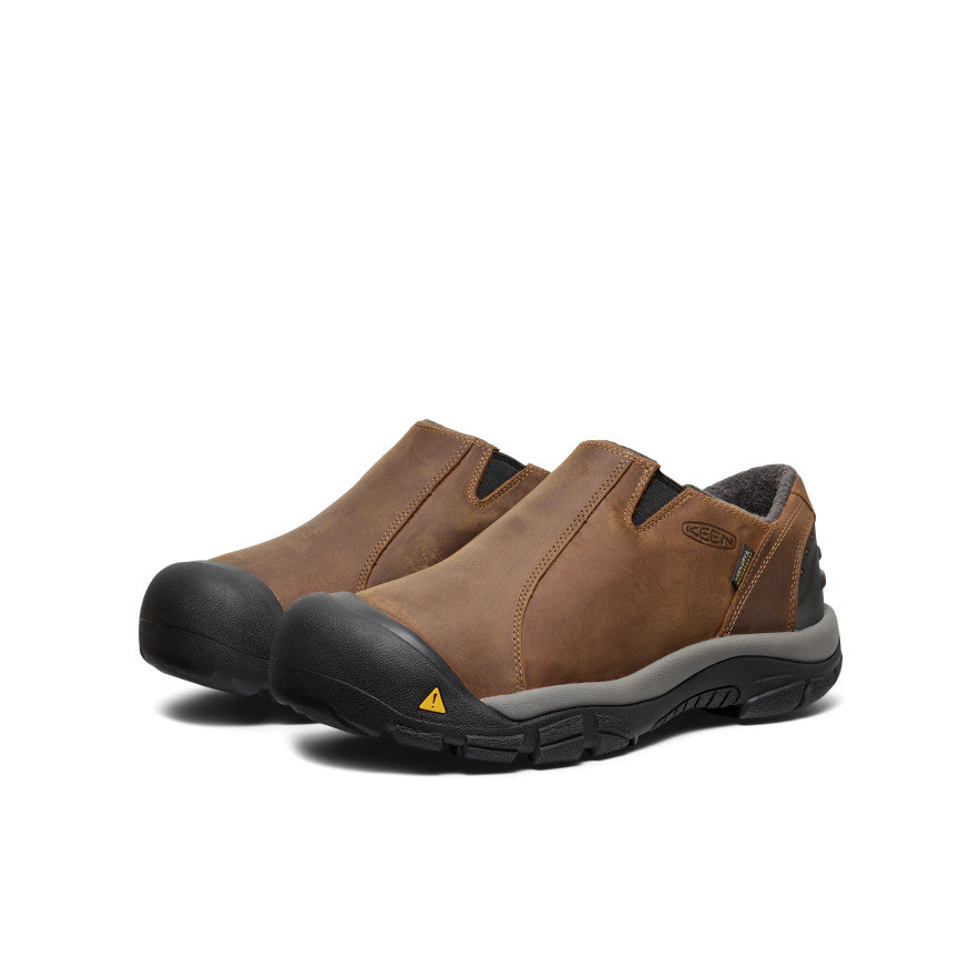 Keen Men's Brixen Waterproof Shoe Wide | Slate Black/Madder Brown