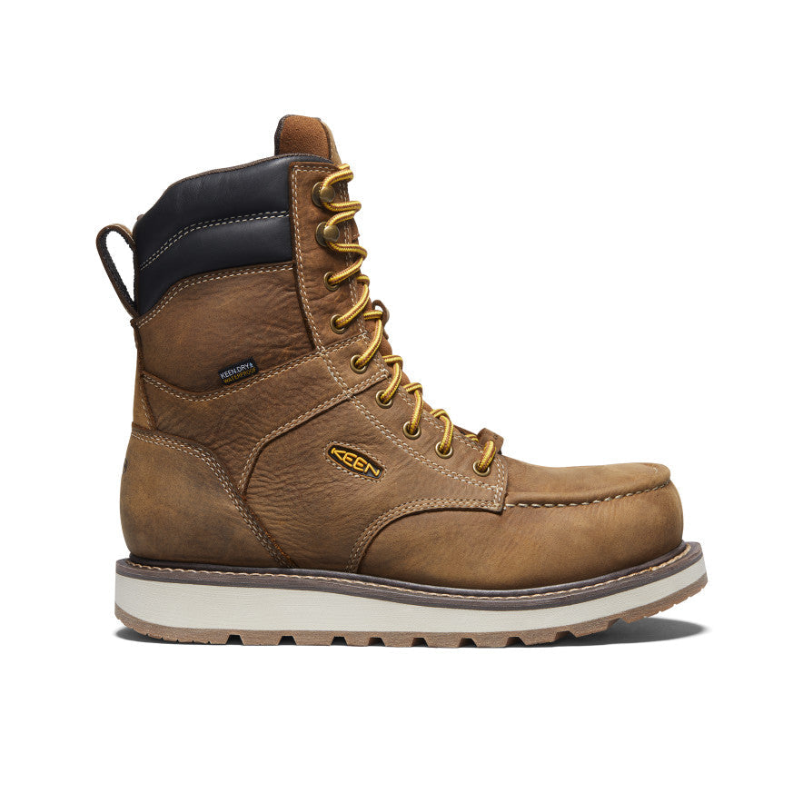 Keen Men's Cincinnati 8" Waterproof Boot (Carbon Toe) | Belgian/Sandshell