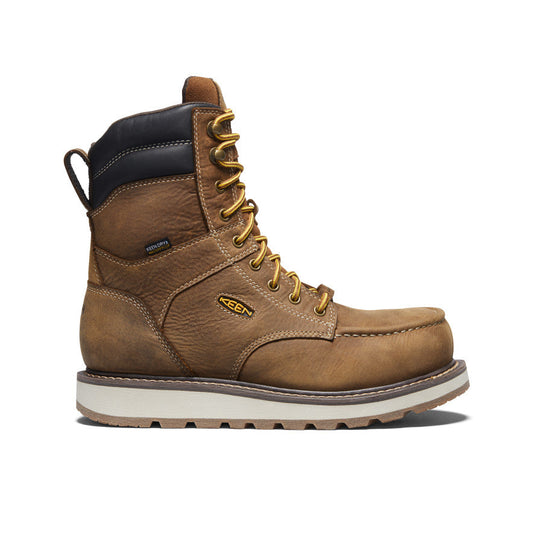 Keen Men's Cincinnati 8" Waterproof Boot (Carbon Toe) | Belgian/Sandshell