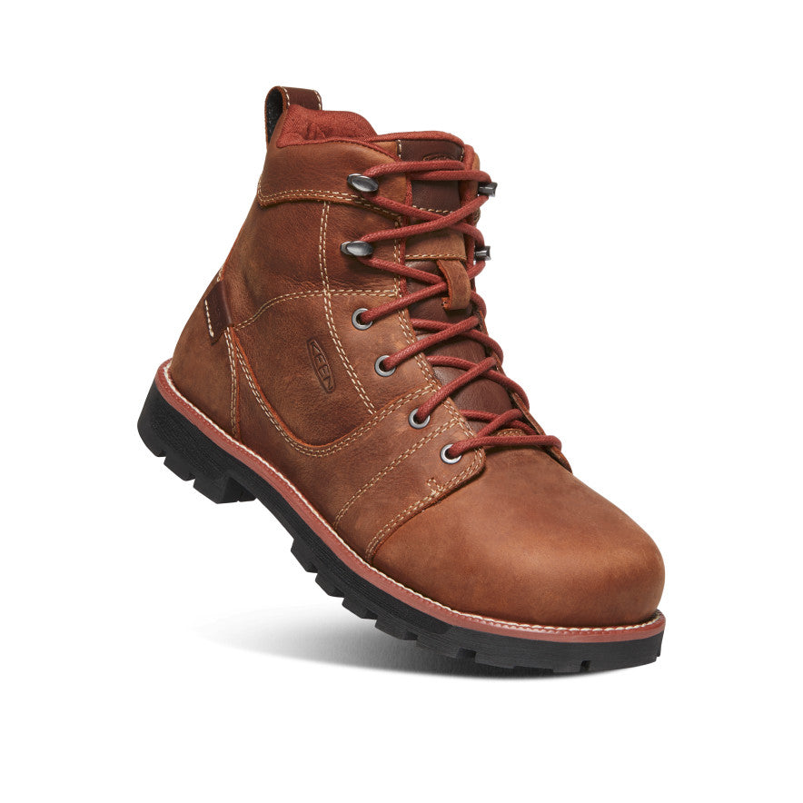 Keen Women's Seattle 6" Waterproof Boot (Aluminum Toe) | Gingerbread/Black